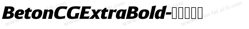 BetonCGExtraBold字体转换