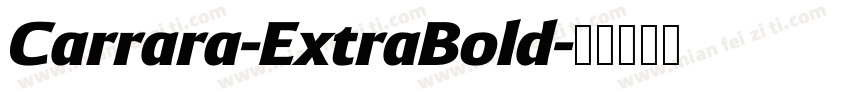 Carrara-ExtraBold字体转换