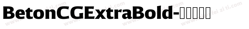 BetonCGExtraBold字体转换