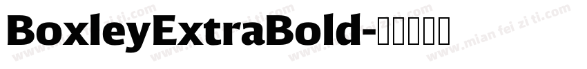 BoxleyExtraBold字体转换