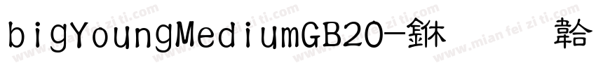 bigYoungMediumGB20-中字体转换