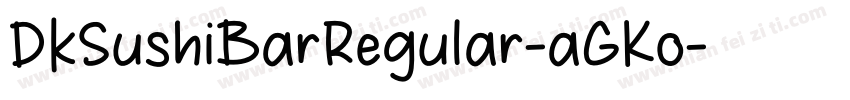 DkSushiBarRegular-aGKo字体转换