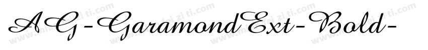AG-GaramondExt-Bold字体转换