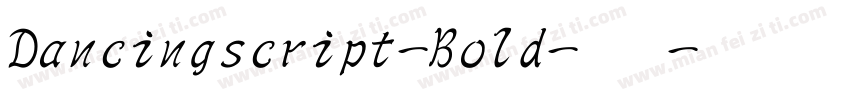 Dancingscript-Bold-粗字体转换