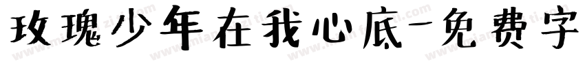 玫瑰少年在我心底字体转换