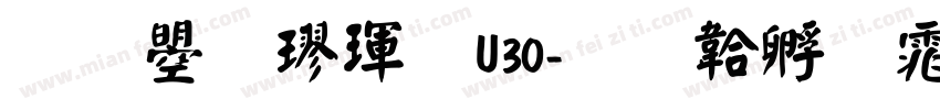 文鼎楷體U30字体转换