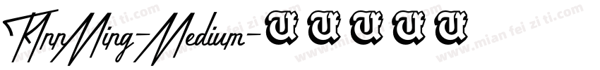 TInnMing-Medium字体转换