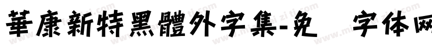 華康新特黑體外字集字体转换