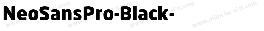 NeoSansPro-Black字体转换