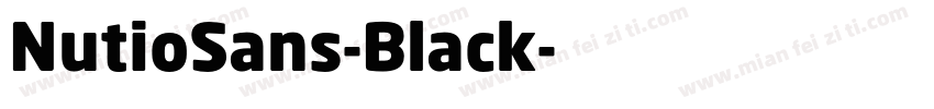 NutioSans-Black字体转换