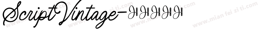 ScriptVintage字体转换