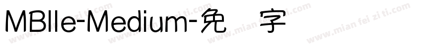 MBlle-Medium字体转换