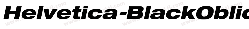 Helvetica-BlackOblique字体转换