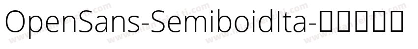OpenSans-SemiboidIta字体转换