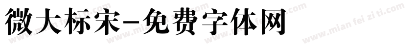 微大标宋字体转换
