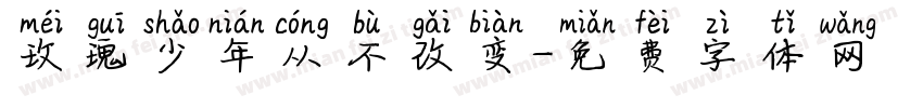玫瑰少年从不改变字体转换