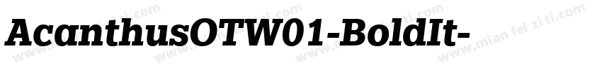 AcanthusOTW01-BoldIt字体转换