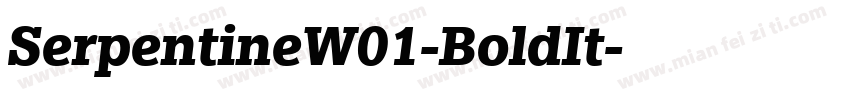SerpentineW01-BoldIt字体转换