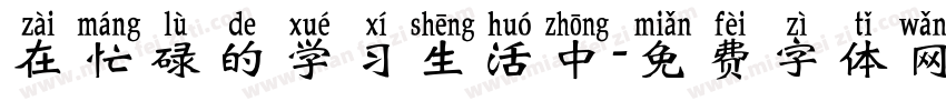 在忙碌的学习生活中字体转换