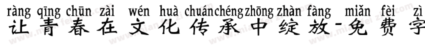 让青春在文化传承中绽放字体转换