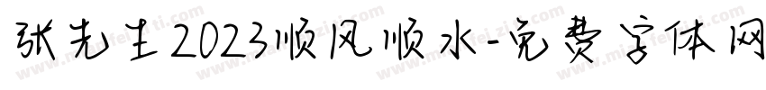 张先生2023顺风顺水字体转换