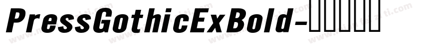 PressGothicExBold字体转换