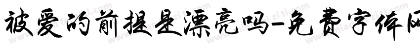 被爱的前提是漂亮吗字体转换