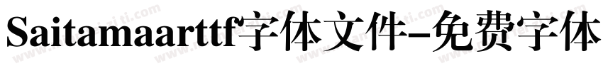 Saitamaarttf字体文件字体转换