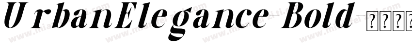 UrbanElegance-Bold字体转换