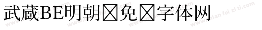 武蔵BE明朝字体转换