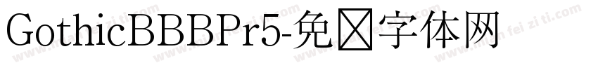 GothicBBBPr5字体转换
