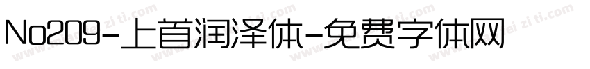 No209-上首润泽体字体转换