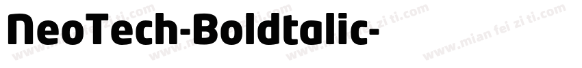 NeoTech-Boldtalic字体转换