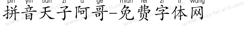 拼音天子阿哥字体转换