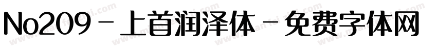 No209-上首润泽体字体转换