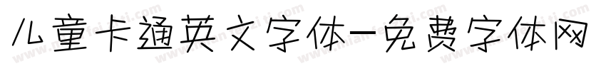 儿童卡通英文字体字体转换