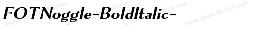 FOTNoggle-BoldItalic字体转换
