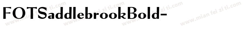 FOTSaddlebrookBold字体转换