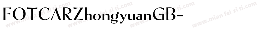 FOTCARZhongyuanGB字体转换