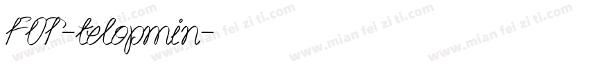 FOT-telopmin字体转换