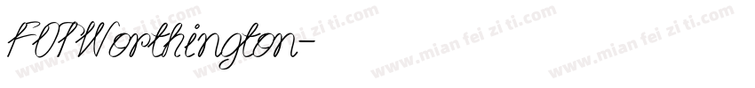 FOTWorthington字体转换
