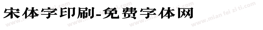 宋体字印刷字体转换