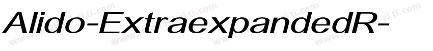 Alido-ExtraexpandedR字体转换