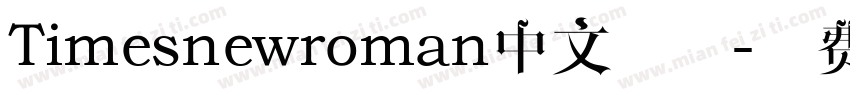 Timesnewroman中文字体字体转换