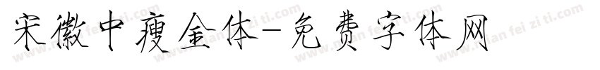 宋徽中瘦金体字体转换