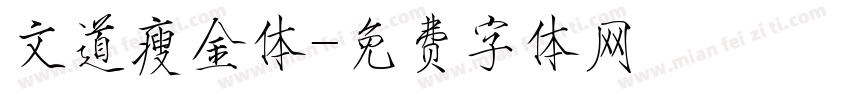 文道瘦金体字体转换