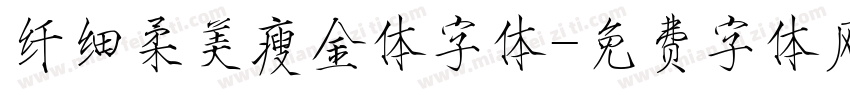 纤细柔美瘦金体字体字体转换