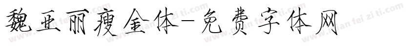 魏亚丽瘦金体字体转换