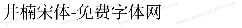 井楠宋体字体转换