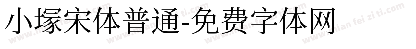 小塜宋体普通字体转换